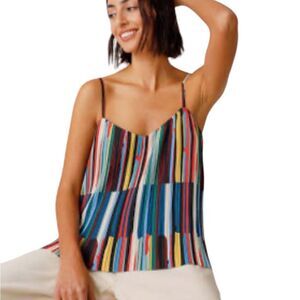 SKFK x GREMS Industry Ekala Crinkle Pleat Multicolor Camisole Tank EU 38 | US 6
